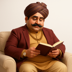 Rajasheth Reading Book and thinking
