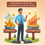 Man with selection of arbitrage fund or debt fund