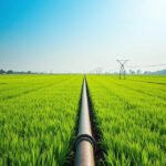 Water Pipe in farm for Irrigation