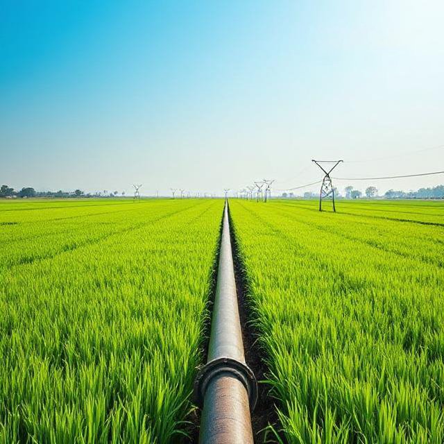 Water Pipe in farm for Irrigation